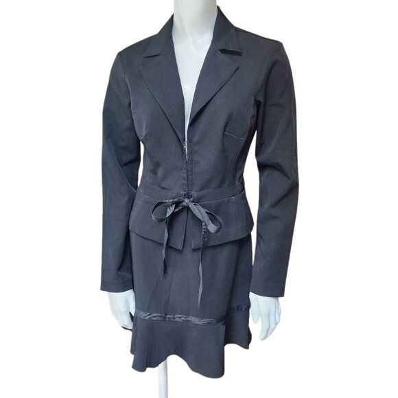 Vintage Y2K A-List Black Skirt Suit Set (3/4) - Picture 3 of 6